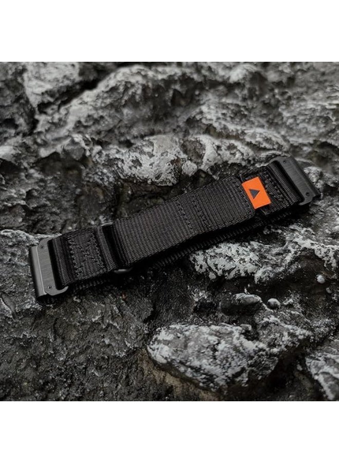 أحزمة ساعة من نايلون متين سريعة التركيب مقاس 22 ملم لساعات Garmin Fenix 7 / Fenix 6 / Fenix 5 / EPIX Pro مقاس 47 ملم، حزام معصم قابل للتعديل من نايلون شبكي قوي لساعات Forerunner 955/965 و MARQ - Image 5